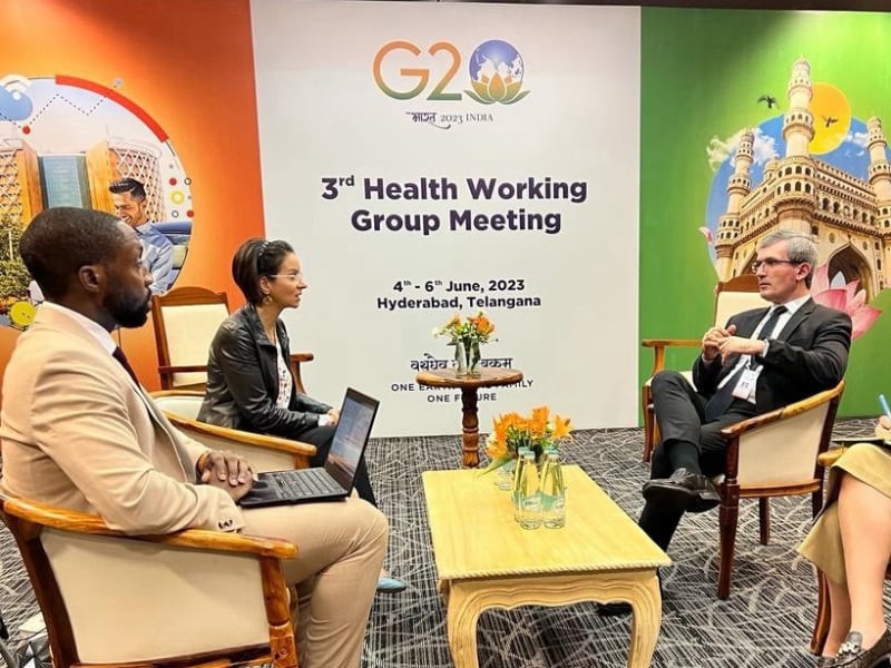 Terrina Govender, Reem Bunyan and Ebele Anidi at the first G20 Health Working Group